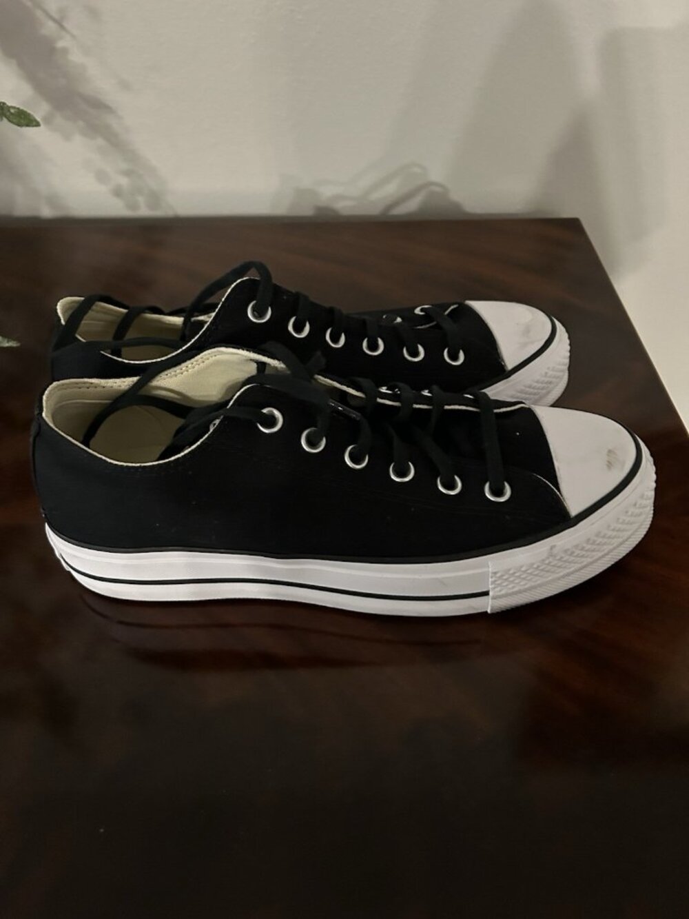 Converse All Star Shoes Black Mens 8 Women’s 10 - Picture 2 of 5